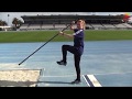 Pole Vault For Absolute Beginners With Bridgid Junot Holding The Pole And Simple Drills