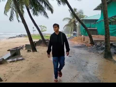 #malpe beach ⛱️🏖️ in Rain 🌧️ time #udupi District...