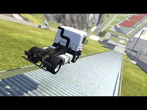 CAMINHÃO SCANIA VOANDO PELAS ESCADAS SEM FREIO!