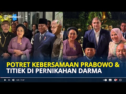 POTRET Kebersamaan Prabowo dan Titiek Soeharto di Pernikahan Darma Mangkuluhur & Patricia Schuldtz