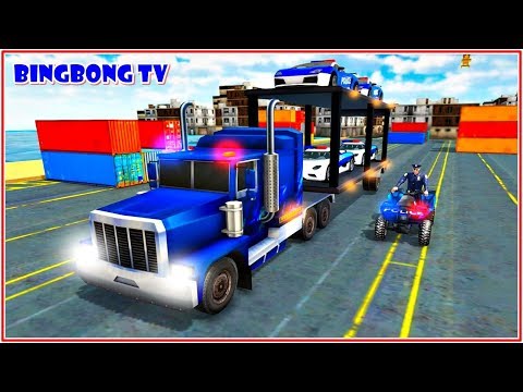 US Police Car Transport Cargo Ship Simulator | BingBong TV - Best Android Gameplay For Kids