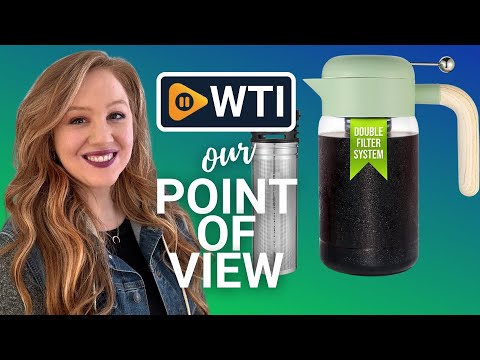 Cold Brew Coffee Maker - Iced Tea Brewer with Airtight Lid - Stainless Dual Ultra Filter - Tritan Pitcher - 1500 ml / 51 oz - Green Coffee / 51 oz Green - WTI product video review