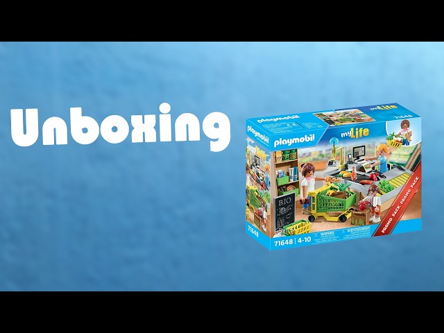 Vídeo relacionado con PLAYMOBIL MyLife Promo Pack 71648 Supermercado ecológico, Incluyendo Caja registradora con Cinta transportadora, Carrito de Compras y Tres Figuras, Juguetes para niños y niñas a Partir de 4 años