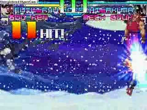 Evil Ryu & God Ken Vs. Orochi Akuma & Mech Gouki