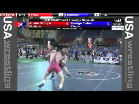 Cadet Freestyle 125 - George Fisher (IL) vs. Austin Schupe (MT)