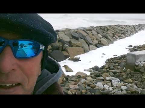 Winter Storm Hercules from Third Cliff Jetty on Collier Road in Scituate MA