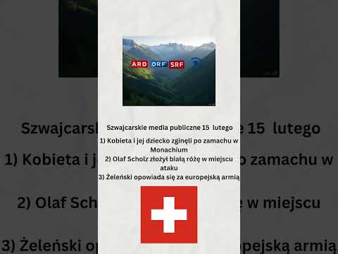 Szwajcarskie media publiczne 15 lutego