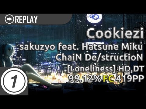 Cookiezi | sakuzyo feat. Hatsune Miku - ChaiN De/structioN [Loneliness] +HDDT FC 99.12% 419pp #1