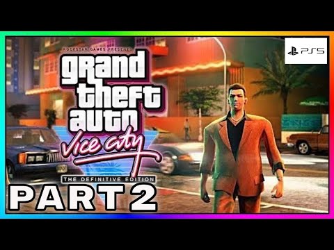 GTA VICE CITY DEFINITIVE EDITION PS5 WALKTHROUGH GAMEPLAY PART 2 - (GTA Trilogy Remastered)