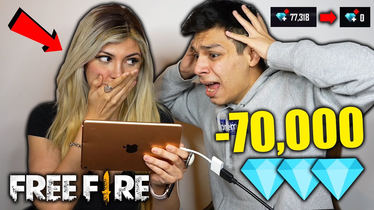 ¡LUZGAMING ME GASTA +70,000 DIAMANTES en FREE FIRE y ASI REACCIONÉ! *la corro de la casa*