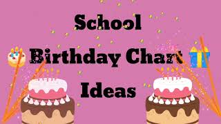 Classroom Birthday Chart design/ Ideas #schoolcrafts #classroomdecorationideas #chart
