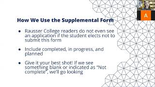 Rausser College Transfer Application Supplemental Form Info Session