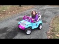 Natalie Emma Disney Frozen Jeep Wrangler Play Car Driving Adventures Check Out Our New Ride