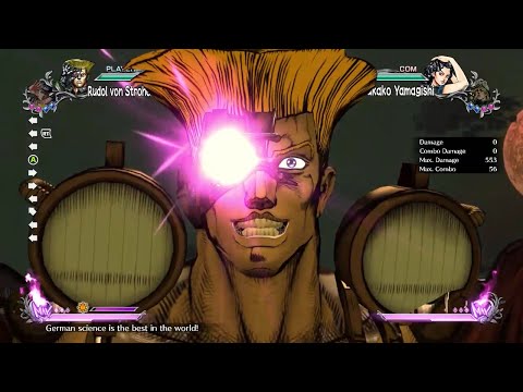 【JoJo ASBR 】Rudol von Stroheim UV back grab combo w/Josuke Higashikata 4 assist