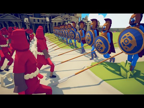 SPARTAN HOPLITES VS ALL MELEE UNITS - TOTALLY ACCURATE BATTLE SIMULATOR