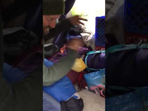 Milk crate storage for van living!