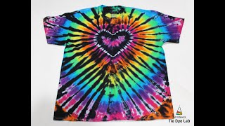 Tie Dye Designs: Making a Rainbow Heart Tie Dye Shirt With Black Accents