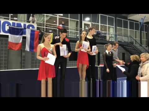 Junior Victory Ceremony NRW Trophy for Ice Dance 2016