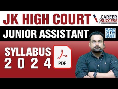 Jk High Court Junior Assistant Syllabus | Jk High Court recruitment 2024 | Full details