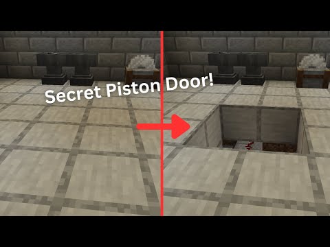 How to Make a SECRET 2x2 Flush Piston Door in the Floor in Minecraft