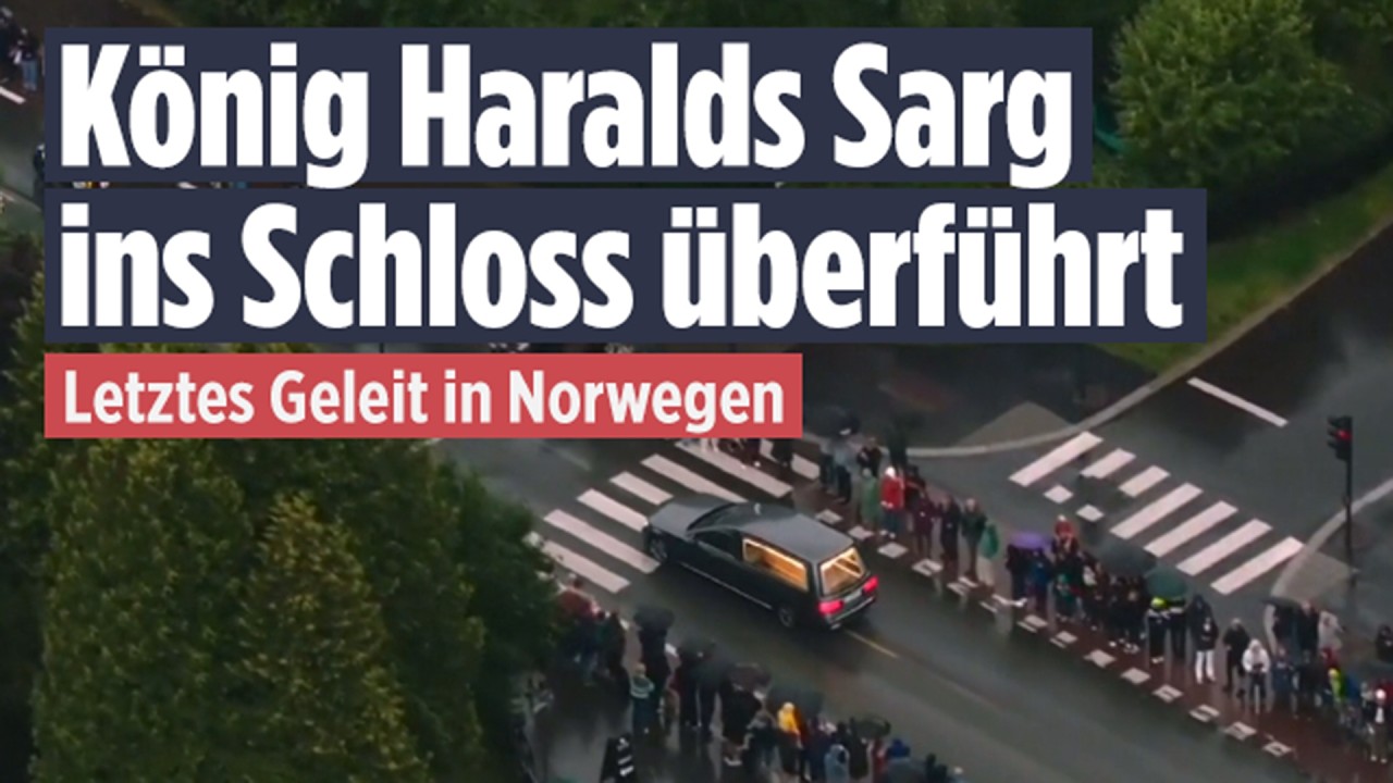 NORWEGEN IN TRAUER: König Harald V. auf seinem letzten Weg