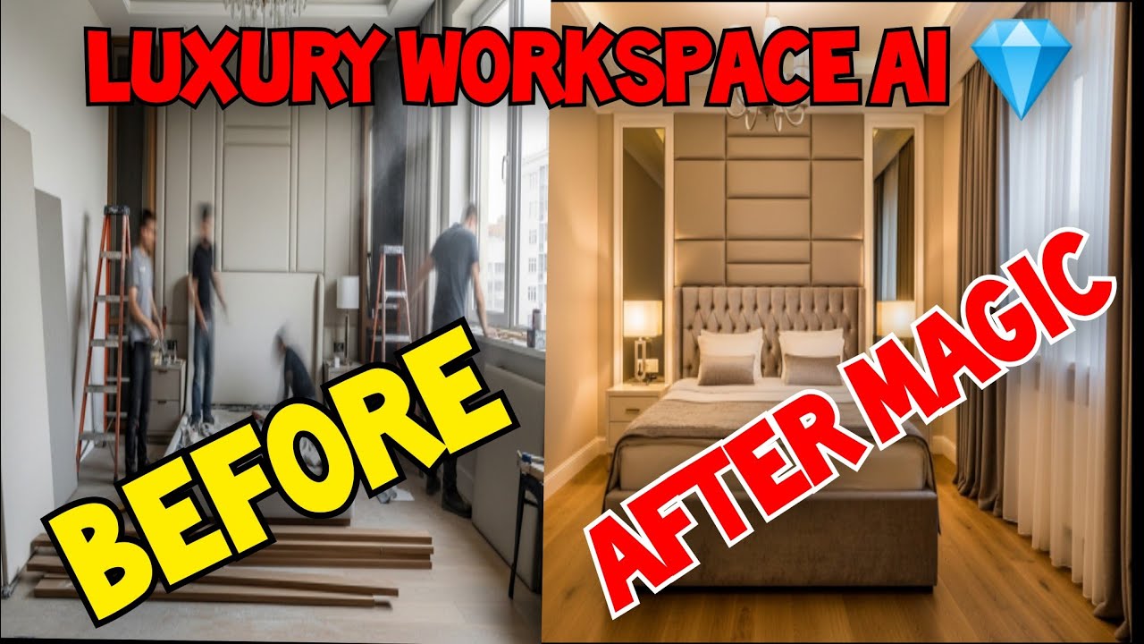 AI Luxury Office Transformation | Futuristic Workspace Design 2026 | Before & After