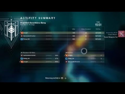 Bonus Threshold Nightfall - Savathun's Song / Warlock