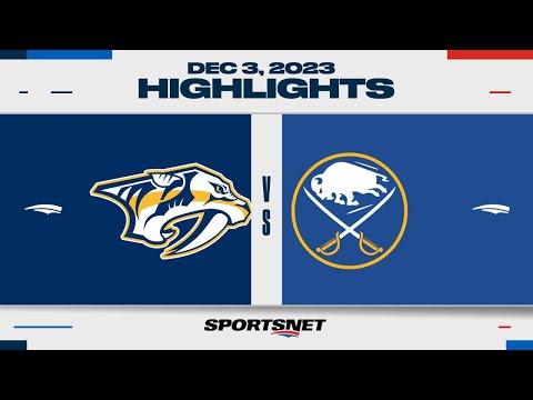 NHL Highlights | Predators vs. Sabres - December 3, 2023