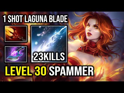 NEW Level 30 Lina Spammer Instant 1 Shot Laguna with Arcane Blink + Octarine Core Dota 2