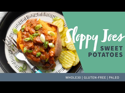 Sloppy Joes Stuffed Sweet Potatoes