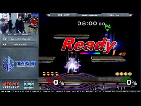 GHQ Weekly [3/20/16] - WIT | ORLY (Falcon) vs. Blendtec (Peach) - SSBM - Loser's Quarters