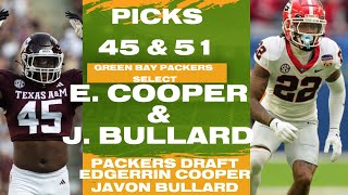 Green Bay Packers Pick Edgerrin Cooper and Javon Bullard | 2024 NFL Draft Coverage