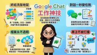 【Google Chat 全攻略】別再用 LINE 談公事！檔案過期、訊息洗版救星：打造「不分心」專案管理辦公室