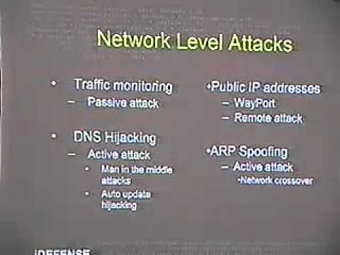 DEF CON 11 Hacking Conference Presentation By Michael Sutton and Pedram Amini - Hacking the Invisible Network - Video