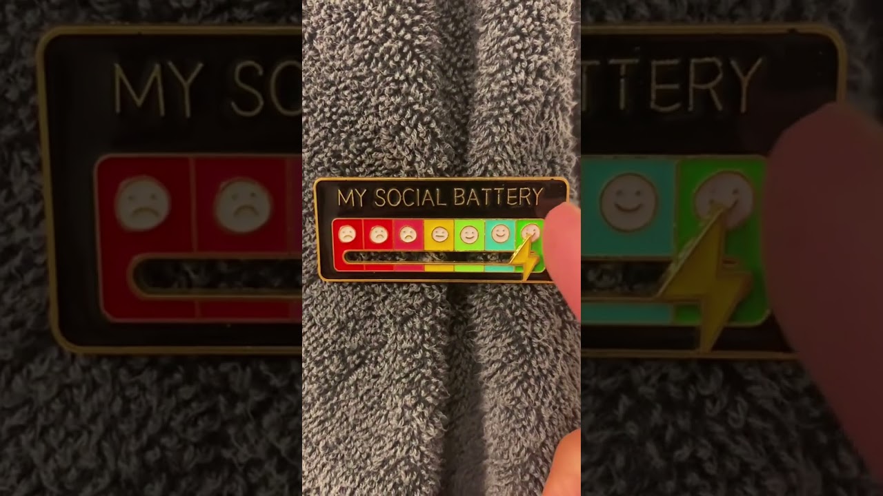My social battery pin 🔋 #introvert #socialbattery #mysocialbatterypin #tiktokmademebuyit
