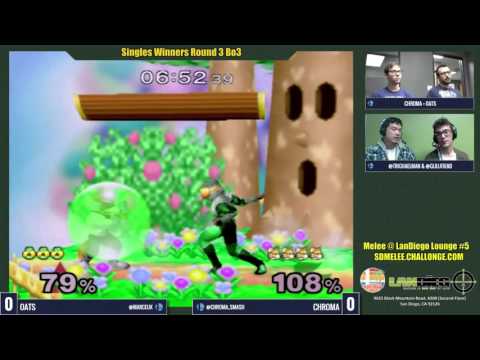 Melee @ LD Lounge #5 Singles WR3: Oats vs. Chroma - SSBM