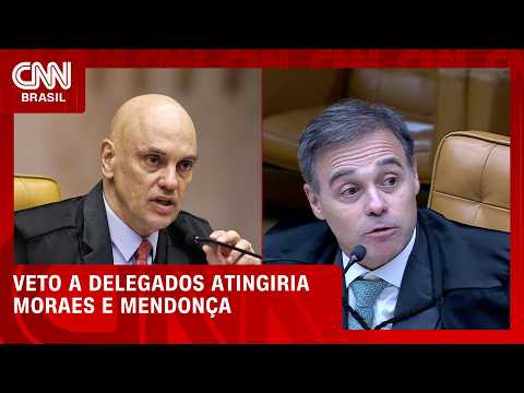 Veto a delegados da PF em gabinetes do STF atingiria Moraes e Mendonça  | LIVE CNN