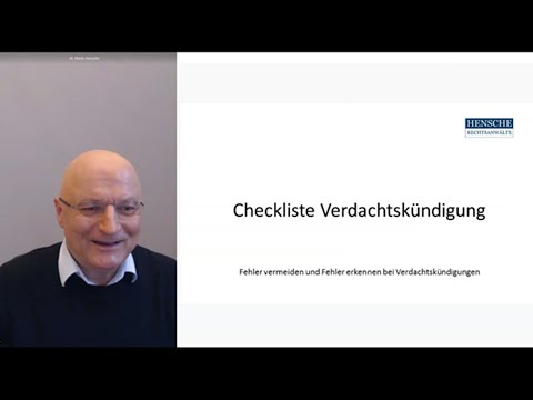 Checkliste Verdachtskündigung