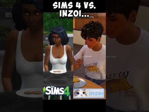 SIMS 4 VS INZOI BAD MANNERS #SHORTS