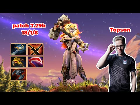Topson Dawnbreaker Mid - DOTA 2 7.29b - MMR rank - Dota2 Gameplay [Learn To PRO dota2]
