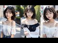 4K AI ART Korean Japanese Lookbook JDポートレート オフショルダー