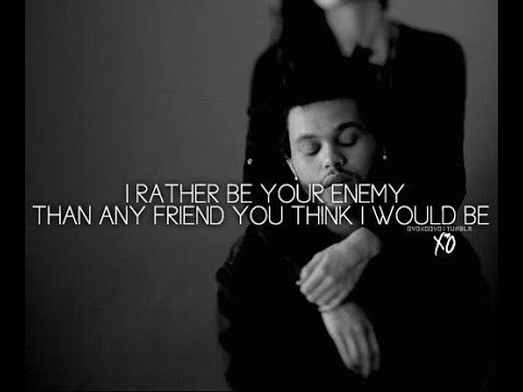 The Weeknd || Enemy - Lyrics on screen