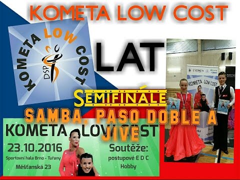 KOMETA LOW COST , BRNO TUŘANY (23.10.2016). JUN II C LAT - Semifinále - Samba, Paso doble a Jive