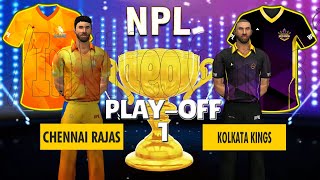 Qualifier 1 - KOL vs CHE - Kolkata vs Chennai - NPL / IPL 2020 WCC 3 World Cricket Championship Live