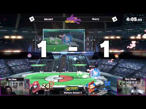 Worry (Diddy Kong/Bayonetta) vs Mitch07 (Samus) Masquerade 3 Winners Round 3
