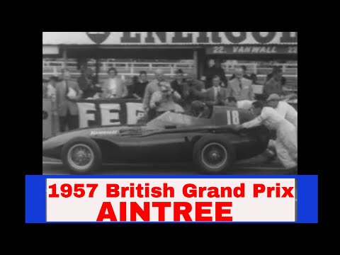 “1957 BRITISH GRAND PRIX  AT AINTREE”    FORMULA ONE RACE DOCUMENTARY  STIRLING MOSS   XD86855