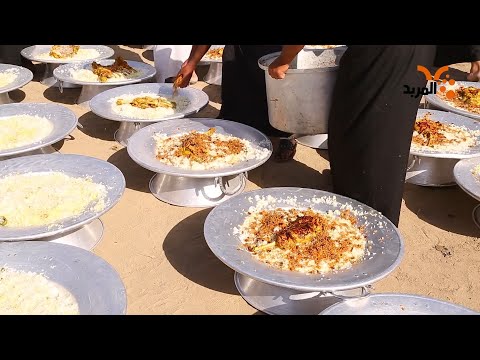شاهد بالفيديو.. (مفطح) أهالي الخضر يستقبل الزائرين #المربد