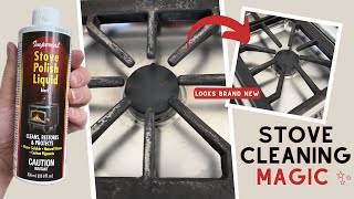 Make Your Cast Iron Stove Grates Look New Again ✨ #cleaning #springcleaning #deepcleaning #clean