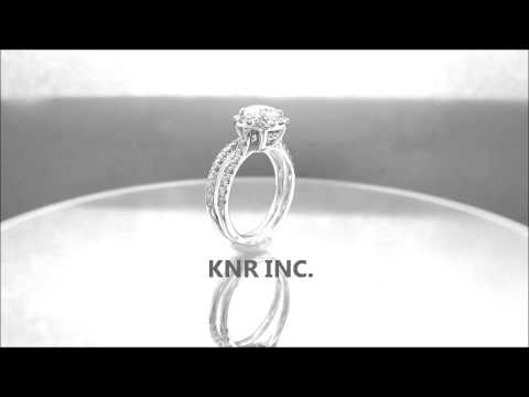 18K WHTIE GOLD CUSHION CUT DIAMOND EGAGEMENT RING AND BAND ART DECO HALO 1.90CTW - KNR INC - 402