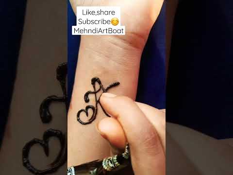 K letter tattoo|K letter mehndi designs|Mehndi Art Boat#shorts#mehndi